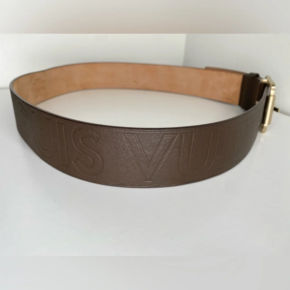 Louis Vuitton Printed Leather Belt Automne Hiver